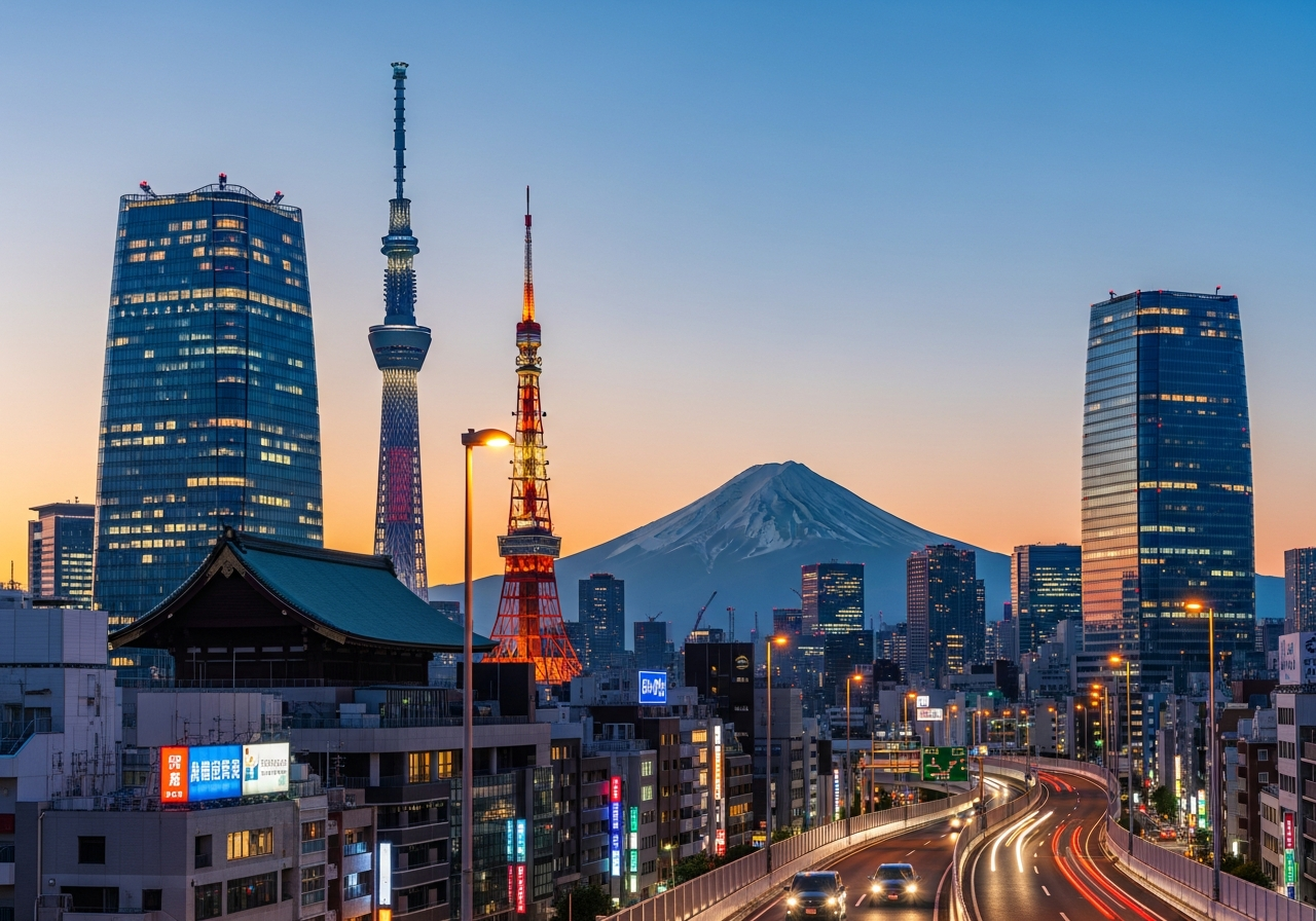 Beautiful scenery in Japan